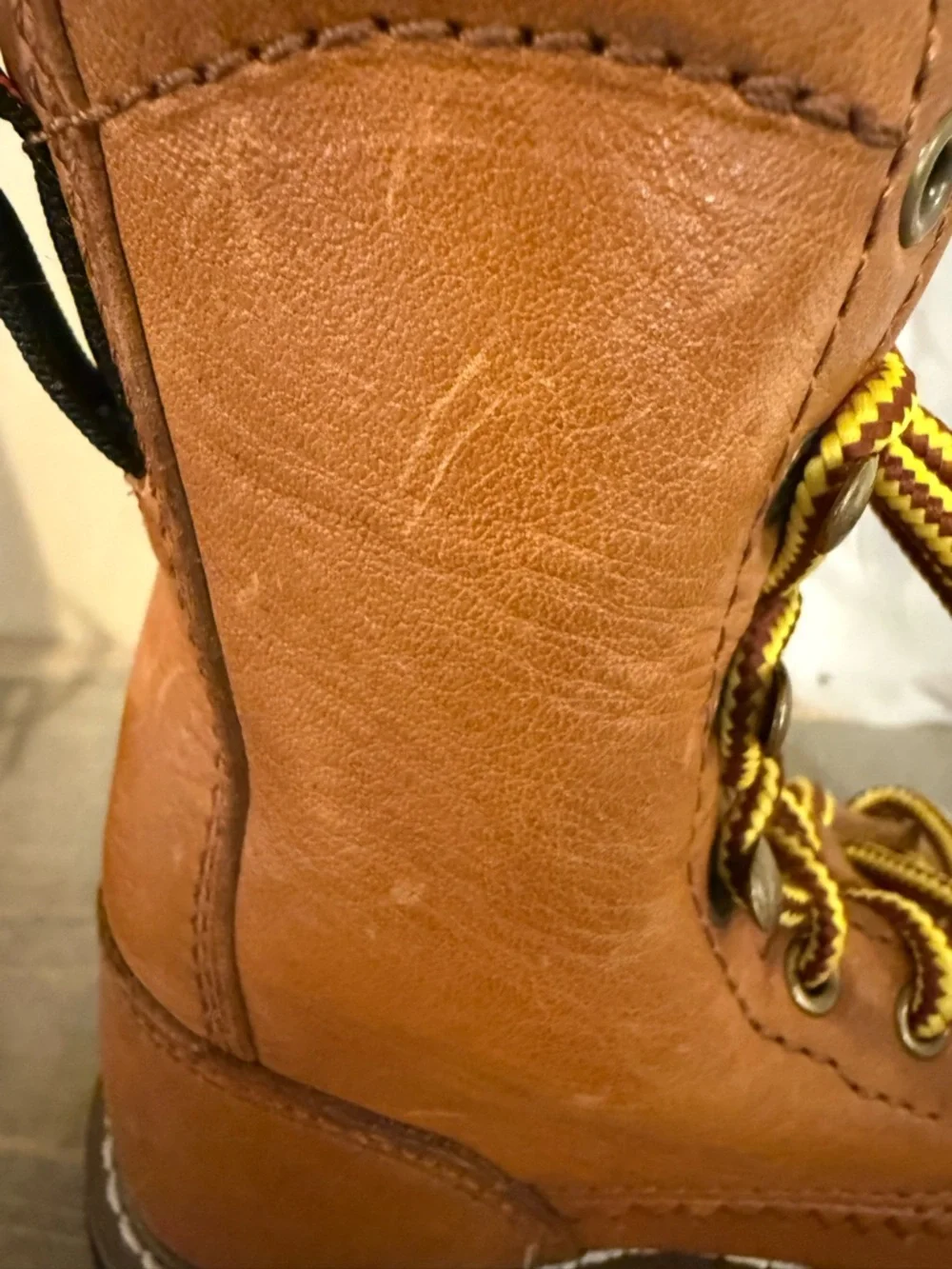 9.5 Boys Georgia Brown Leather Boots - Lace Up
